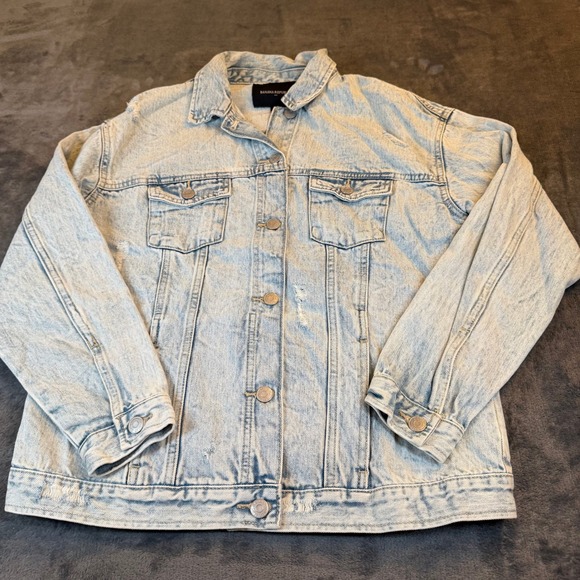 Banana Republic Jackets & Blazers - Banana Republic Light Wash Distressed Denim Jacket Womens XS Acid Wash Trucker
